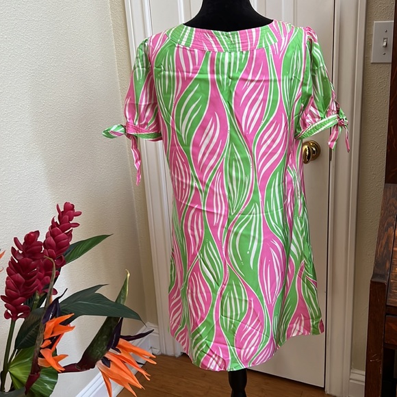 SOLD. Lilly Pulitzer Dasha Dress silk tailwind size 12 - Picture 4 of 13